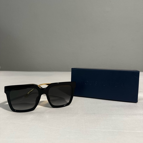 Louis Vuitton Black and Gold Sunglasses - Picture 1 of 2